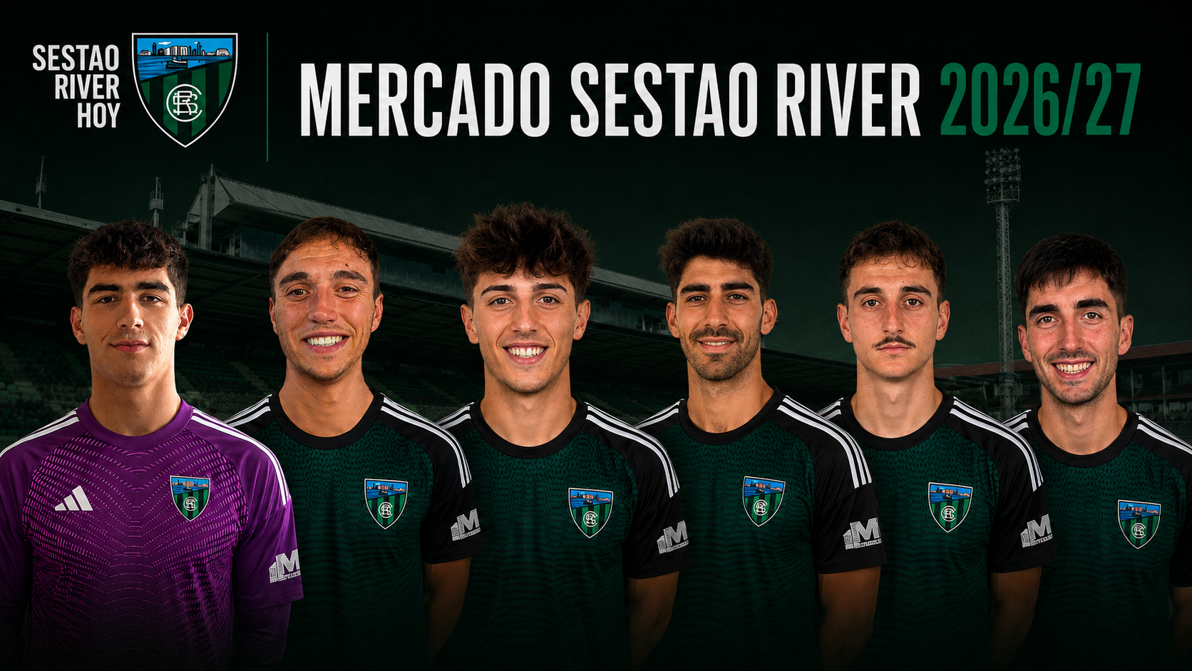El Sestao River sigue construyendo su plantilla con cuatro nuevos fichajes, una renovación y otra salida