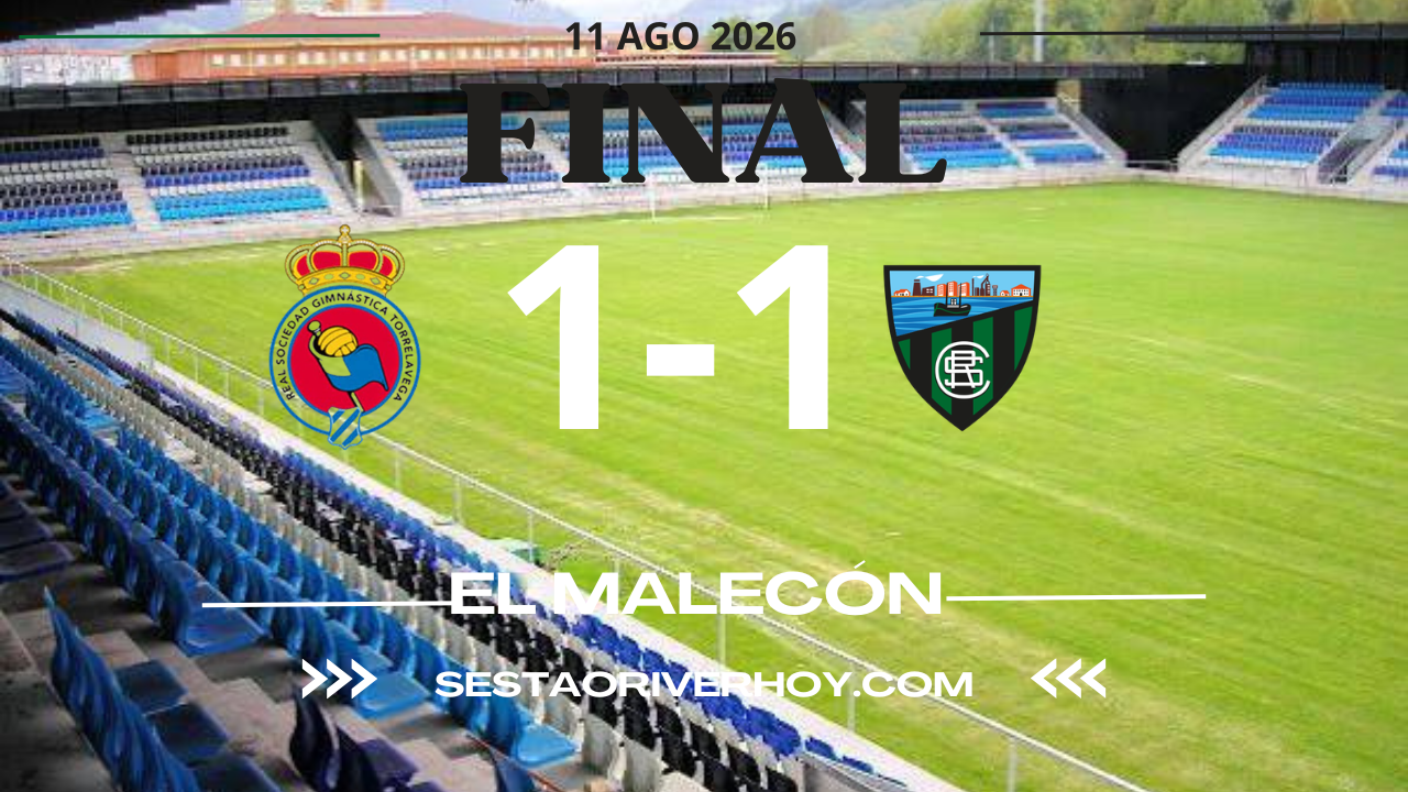 Resultado final Gimnástica de Torrelavega 1-1 Sestao River