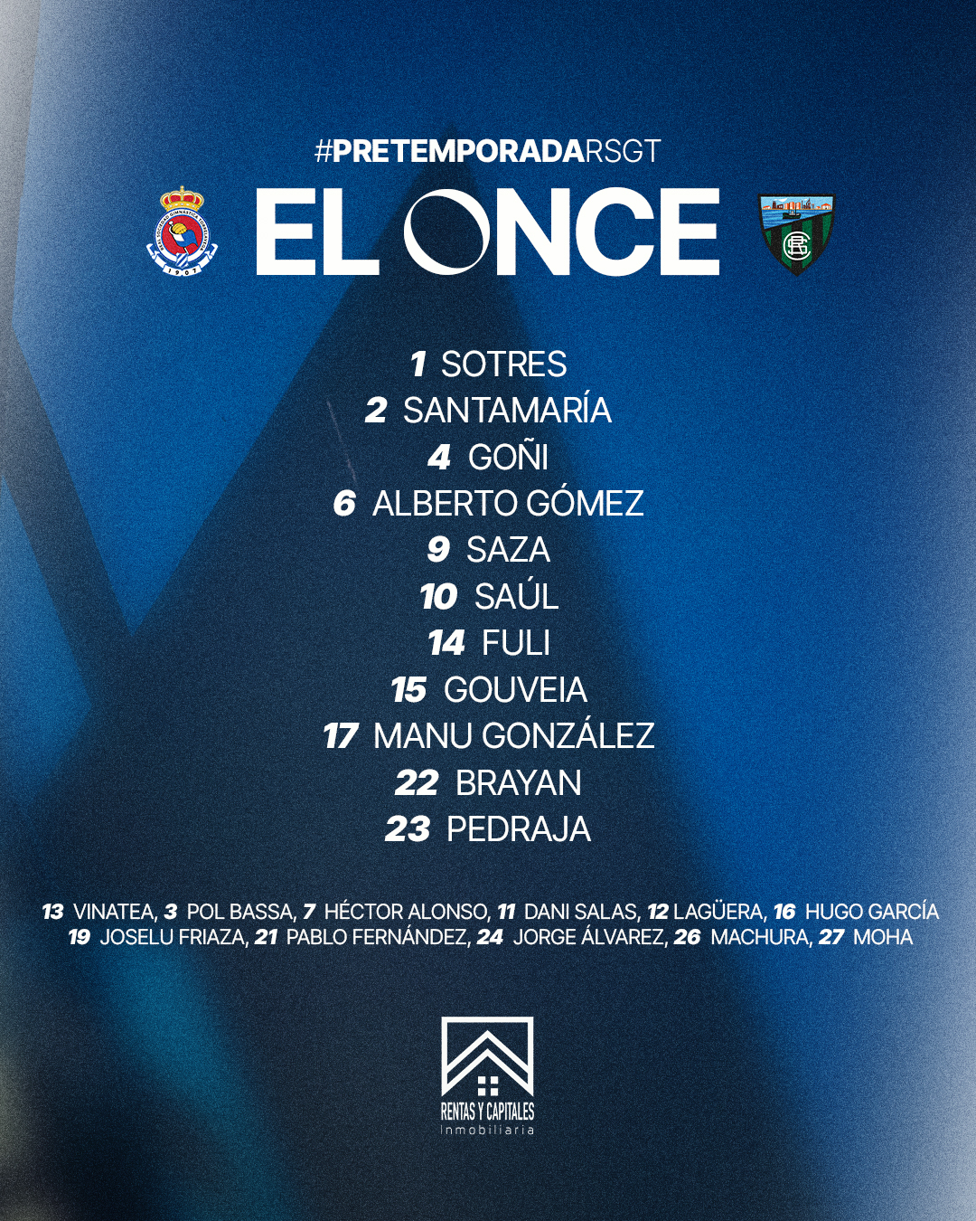 Once inicial de la Gimnástica de Torrelavega frente al Sestao River