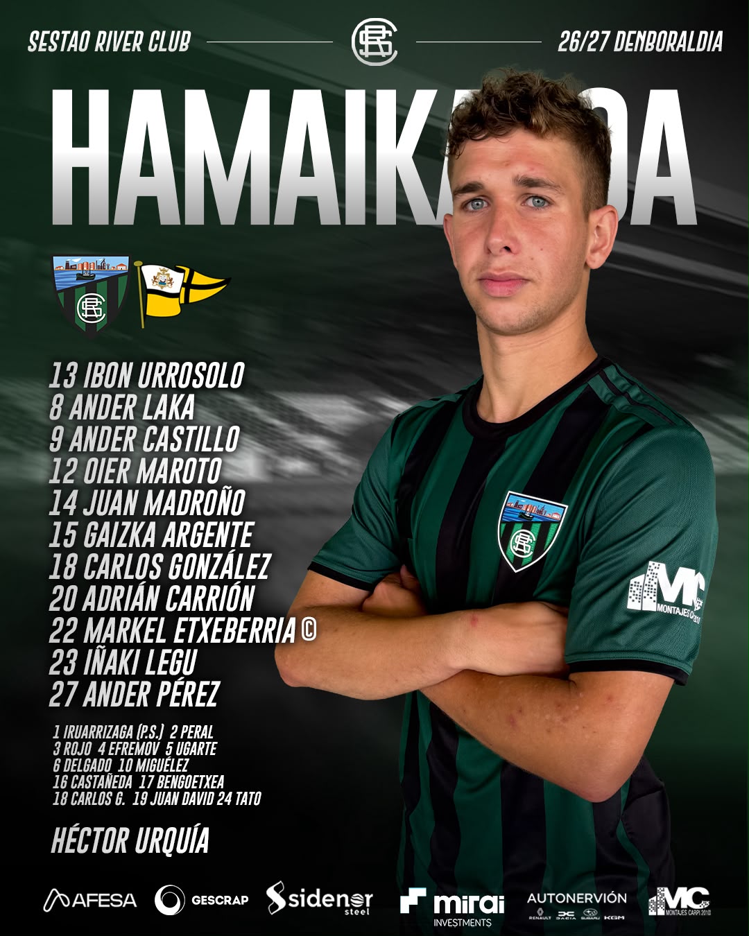 Alineación del Sestao River ante el Portugalete